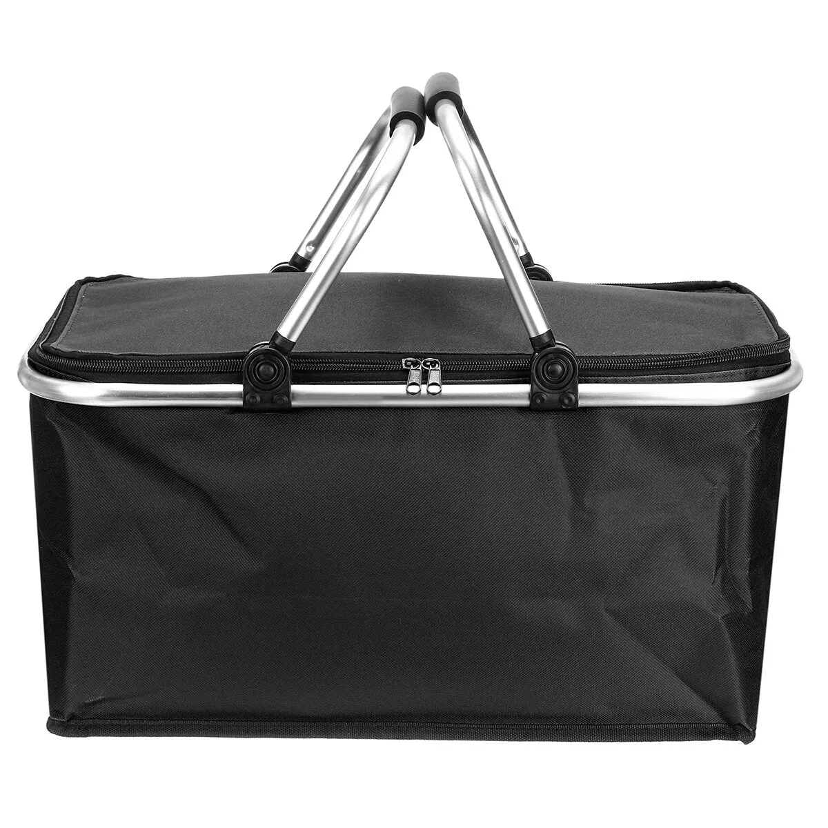 30L Upgraded Picnic Basket Insulated Cooler Storage Basket Folding Picnic Bag Picnic Basket Foldable Picnic Bag Outdoor Camping Panic Heat & Cool Insulation Oxford Cloth 18''11''9.4''