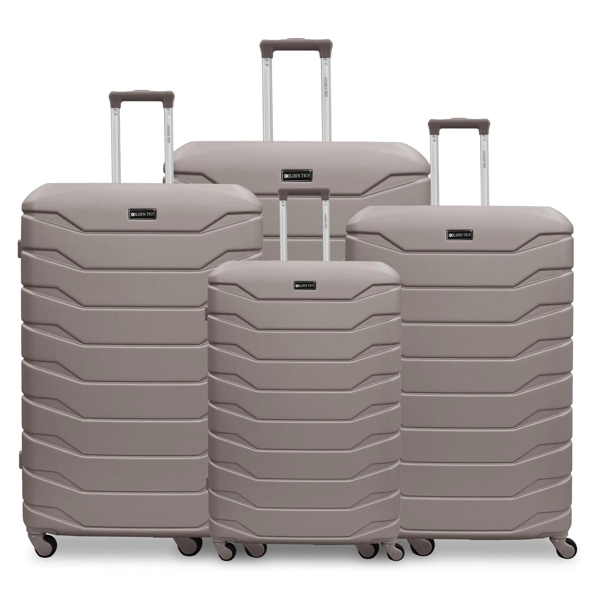 Armoured Expandable 4Pc Abs Luggage Set (20/24/28/32")