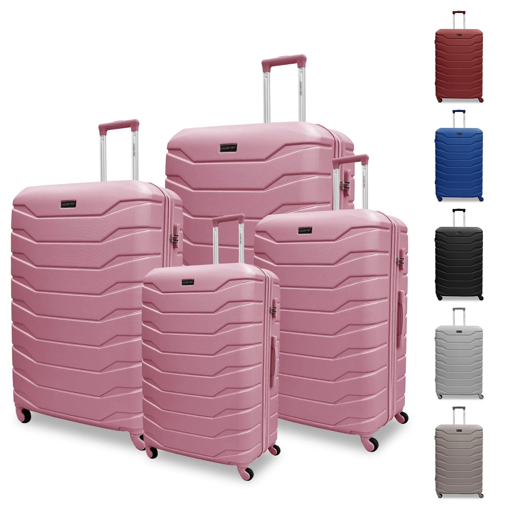 Armoured Expandable 4Pc Abs Luggage Set (20/24/28/32")