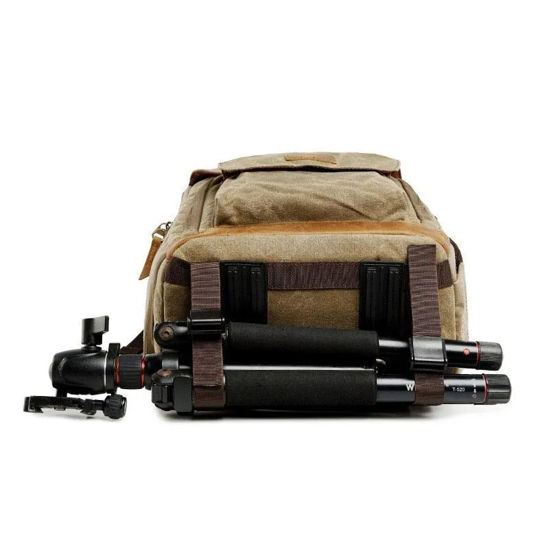 Batik Canvas Waterproof Trendy Vintage Leisure Photography Bag Outdoor Wear-resistant Large Backpack Men for Canon Nikon Sony