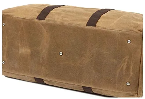 Berchirly Travel Duffel Bag Large Canvas Sports Hand Bags Vintage Weekender Luggage Bag