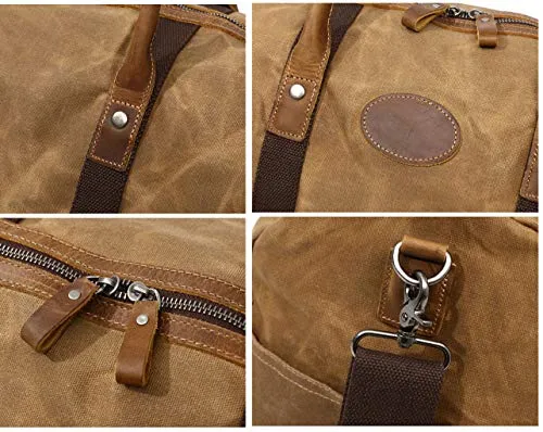 Berchirly Travel Duffel Bag Large Canvas Sports Hand Bags Vintage Weekender Luggage Bag