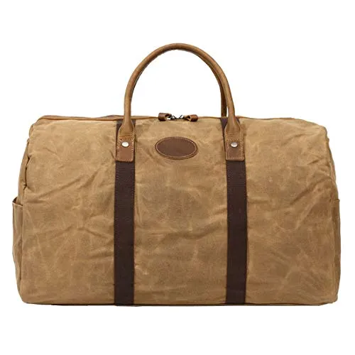 Berchirly Travel Duffel Bag Large Canvas Sports Hand Bags Vintage Weekender Luggage Bag