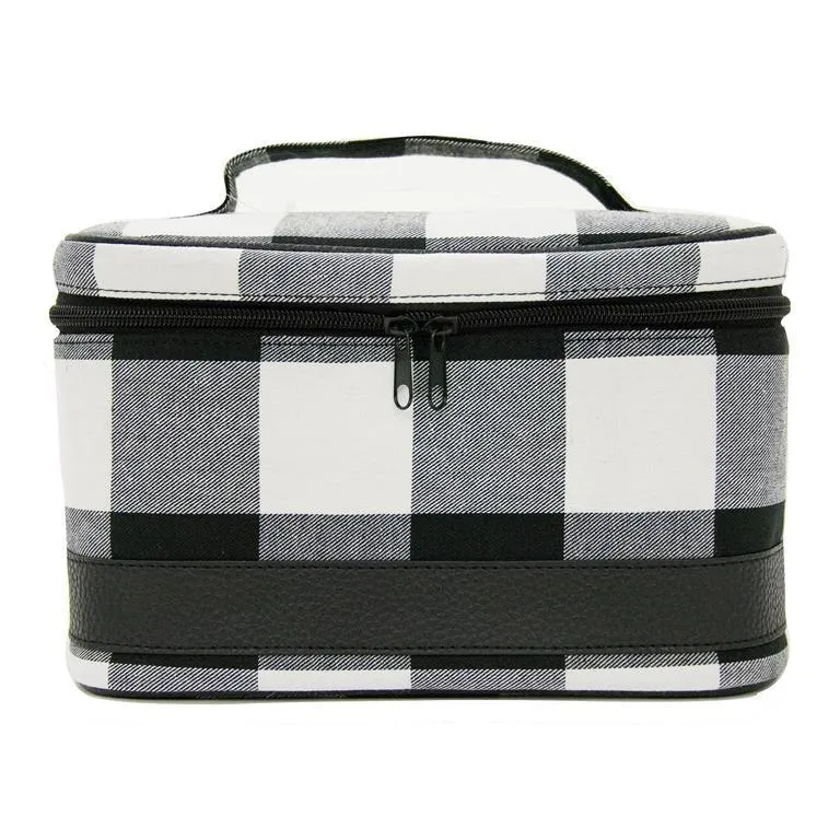 Buffalo Check Train Case - Black/White