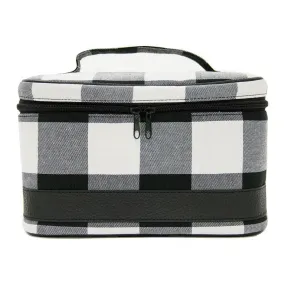 Buffalo Check Train Case - Black/White