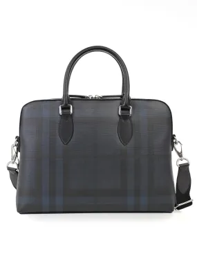 Burberry Check Printed Briefcase Bag