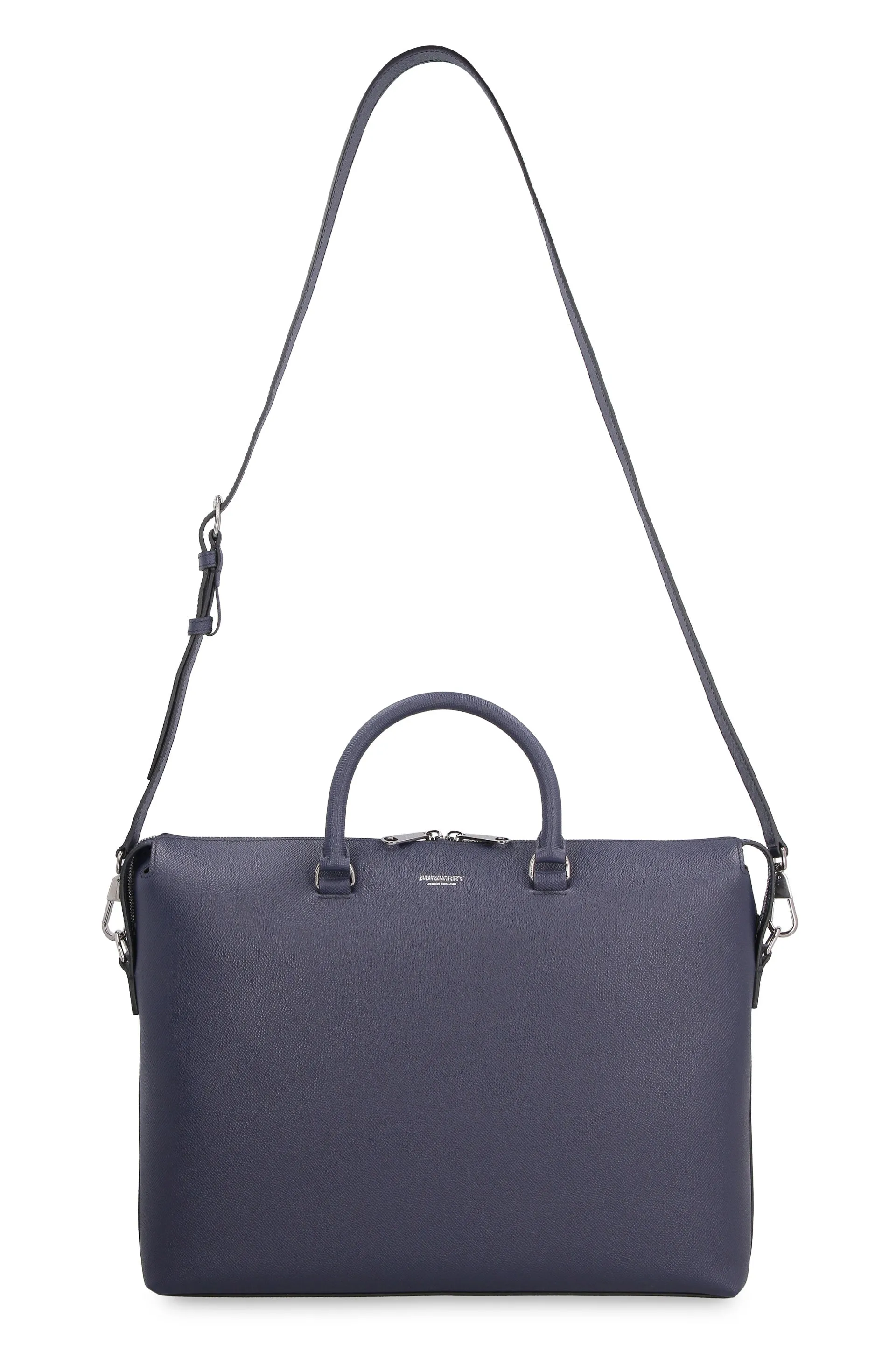 Burberry Logo Printed Zipped Briefcase