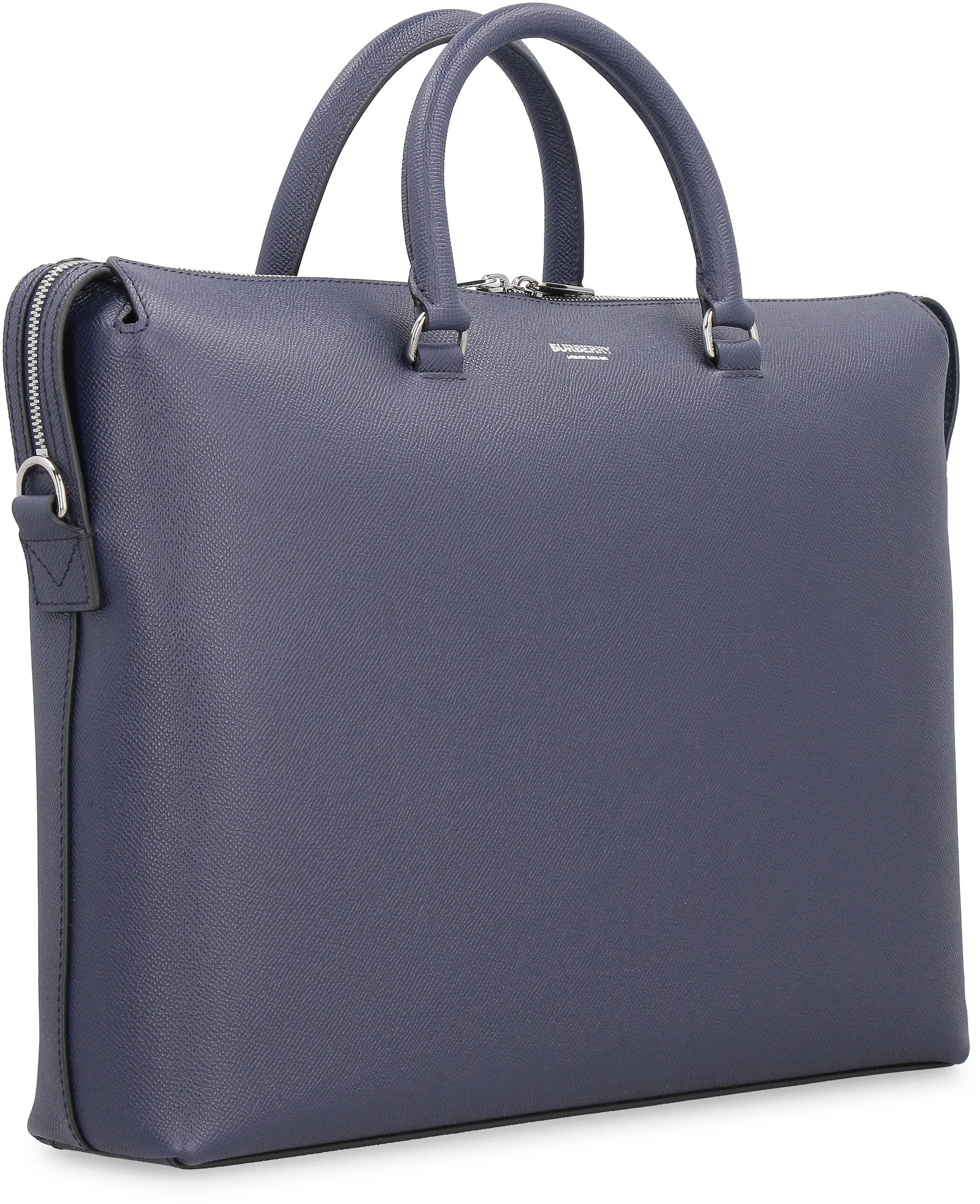 Burberry Logo Printed Zipped Briefcase