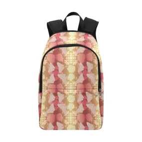 Butterfly and Roses on Geometric Fabric Backpack for Adult