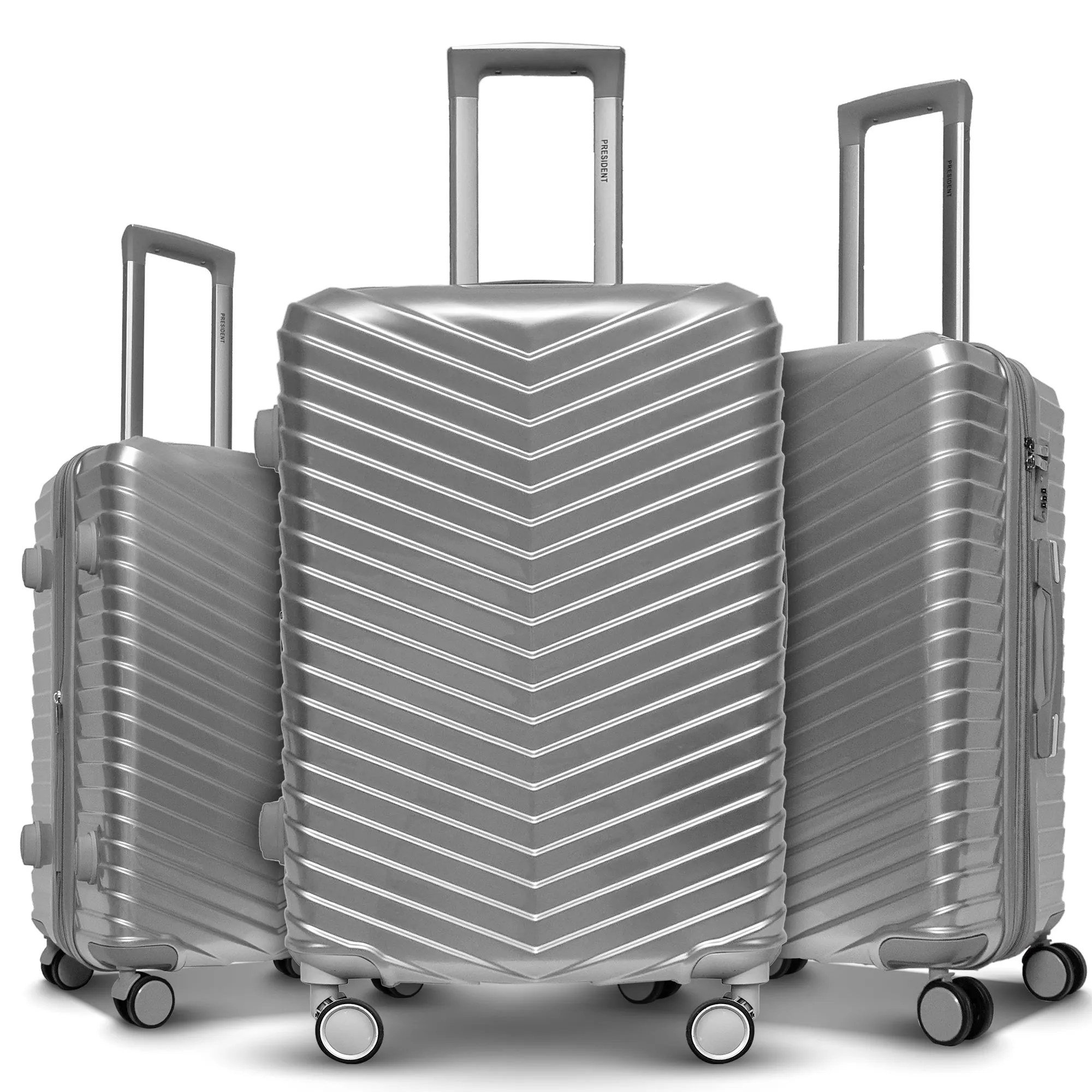Chevron President PolyCarbonate 3pc Set Luggage (28"/24"/20")
