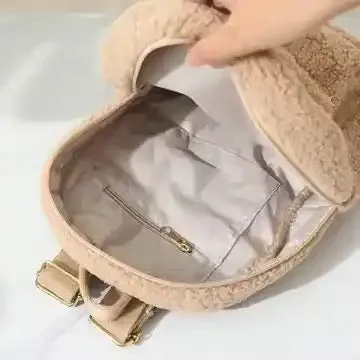 Cream Teddy Backpack | 3 Colours
