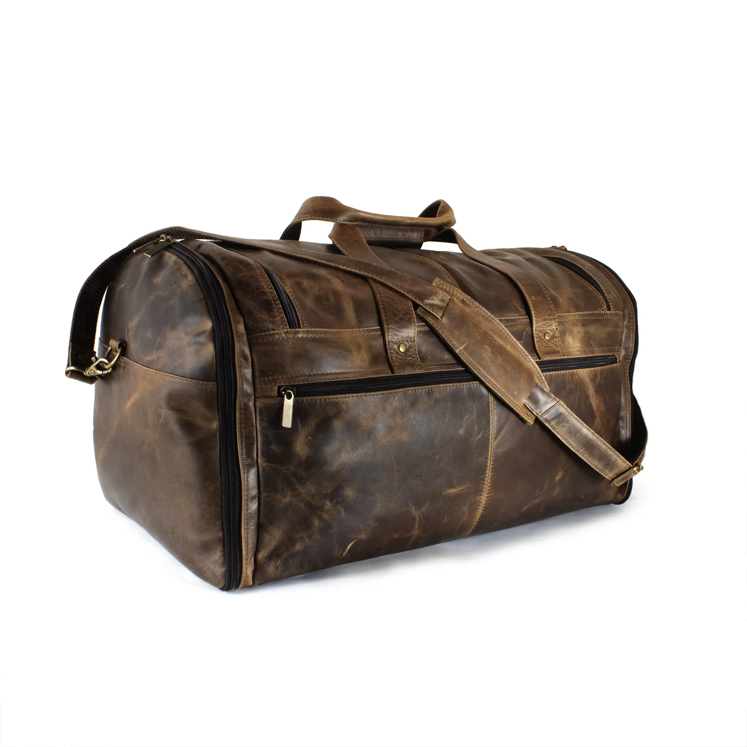 DayTrekr Distressed Leather Duffel