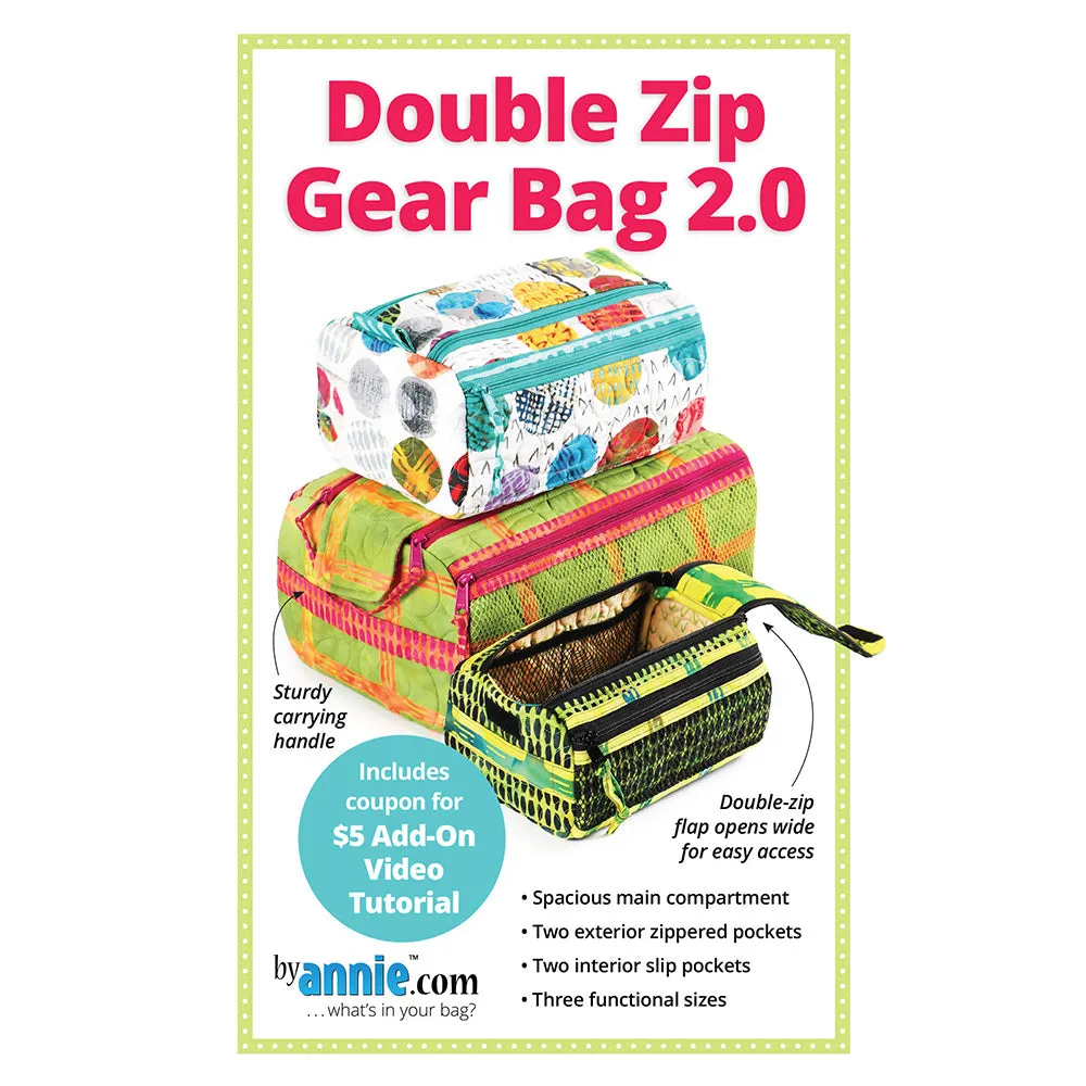 Double Zip Gear Bags 2.0 Pattern