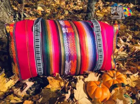 HANDMADE RED INTI TRAVEL DUFFEL BAG