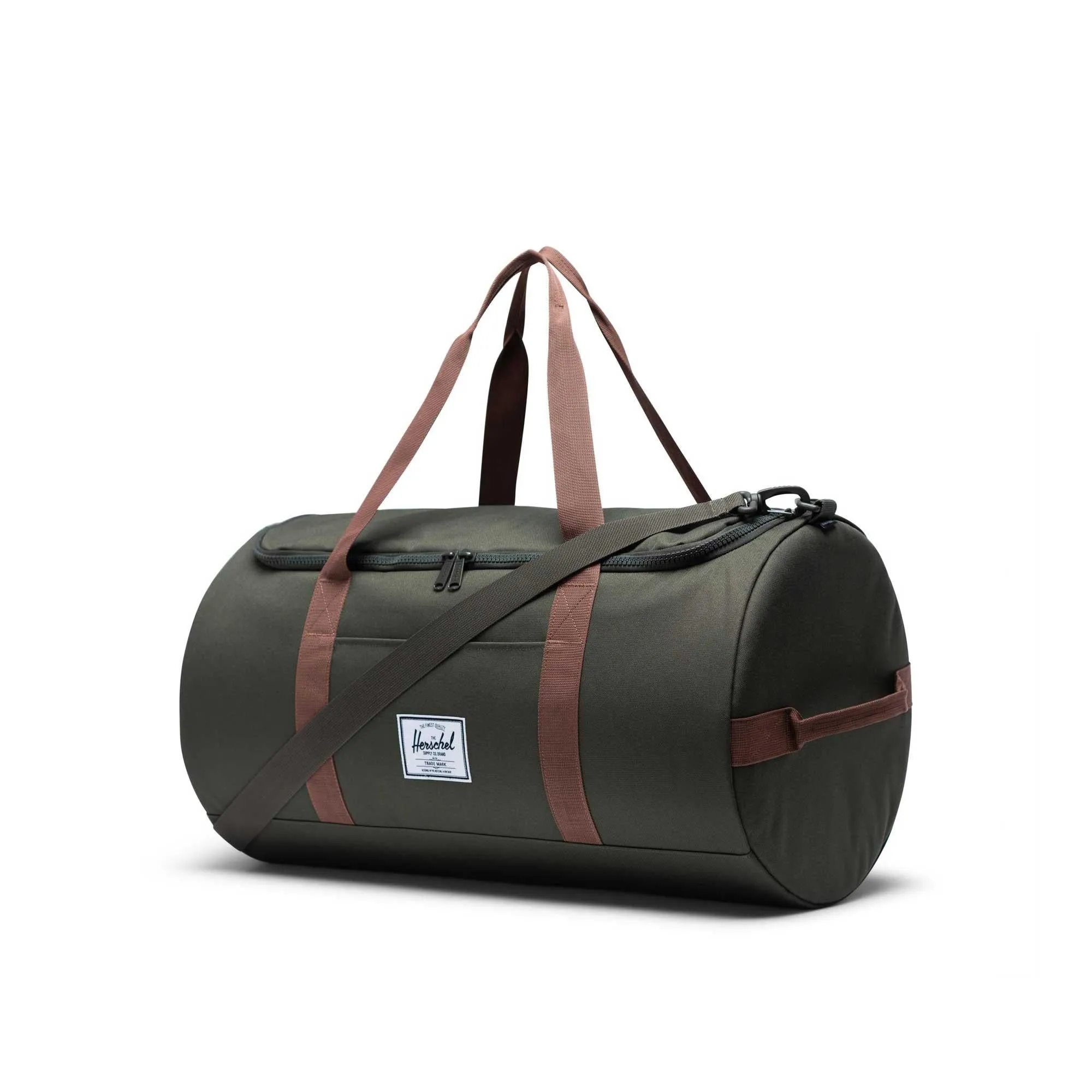 Herschel Sutton duffle, dark olive/saddle