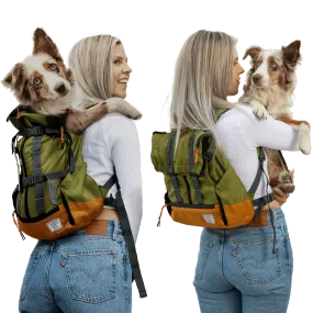 K9 Sports Sack | Urban 3 Dog Backpack | 4 Sizes | Leafy Green