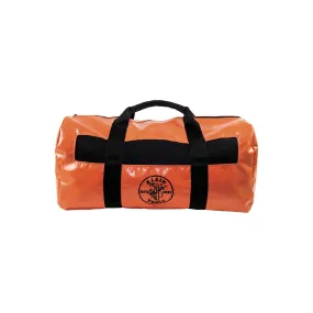 Klein Tools 5216V Duffel Bag, Water Resistant Lineman Bag, Orange/Black