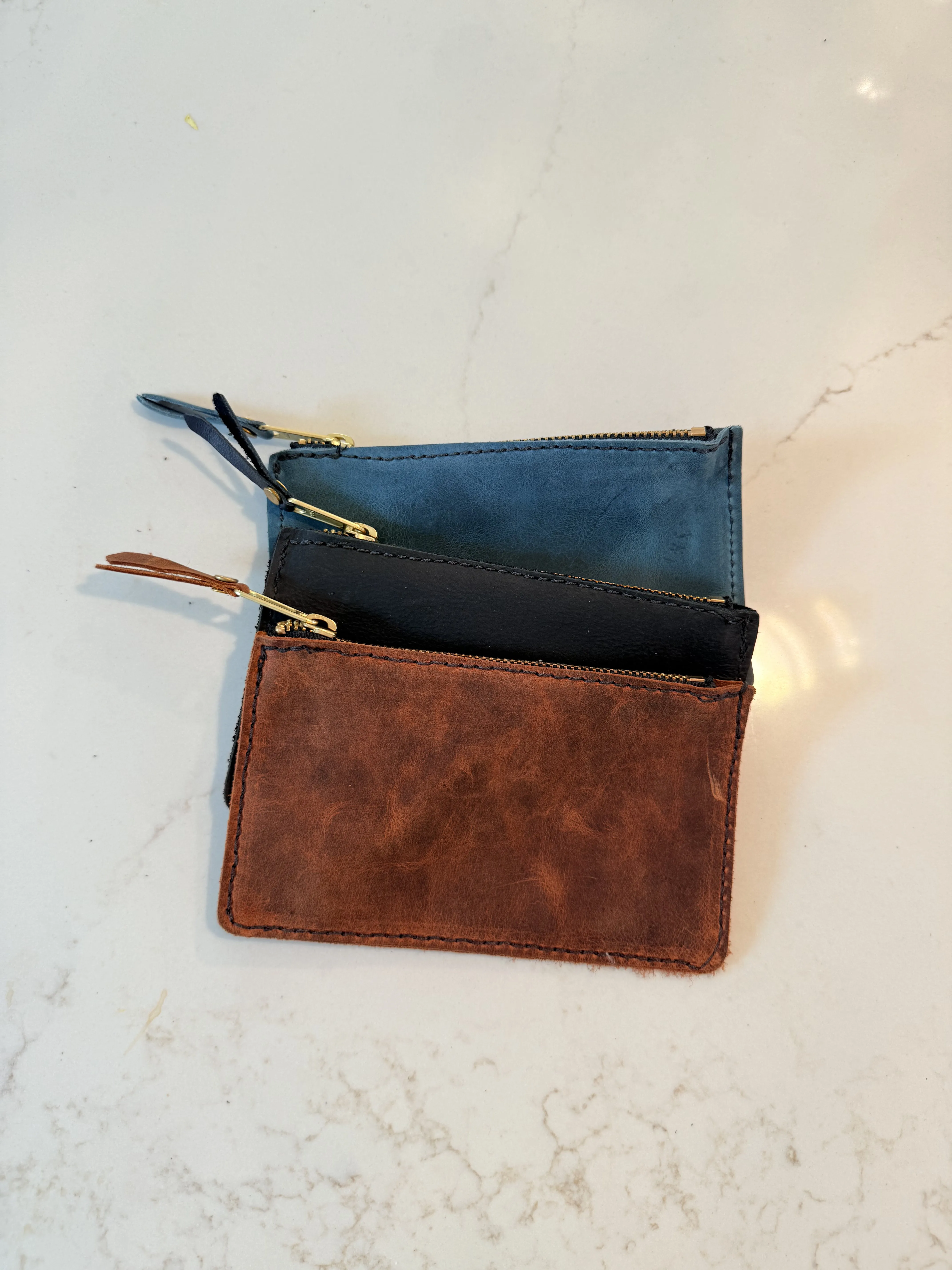 Leather zipper bags!