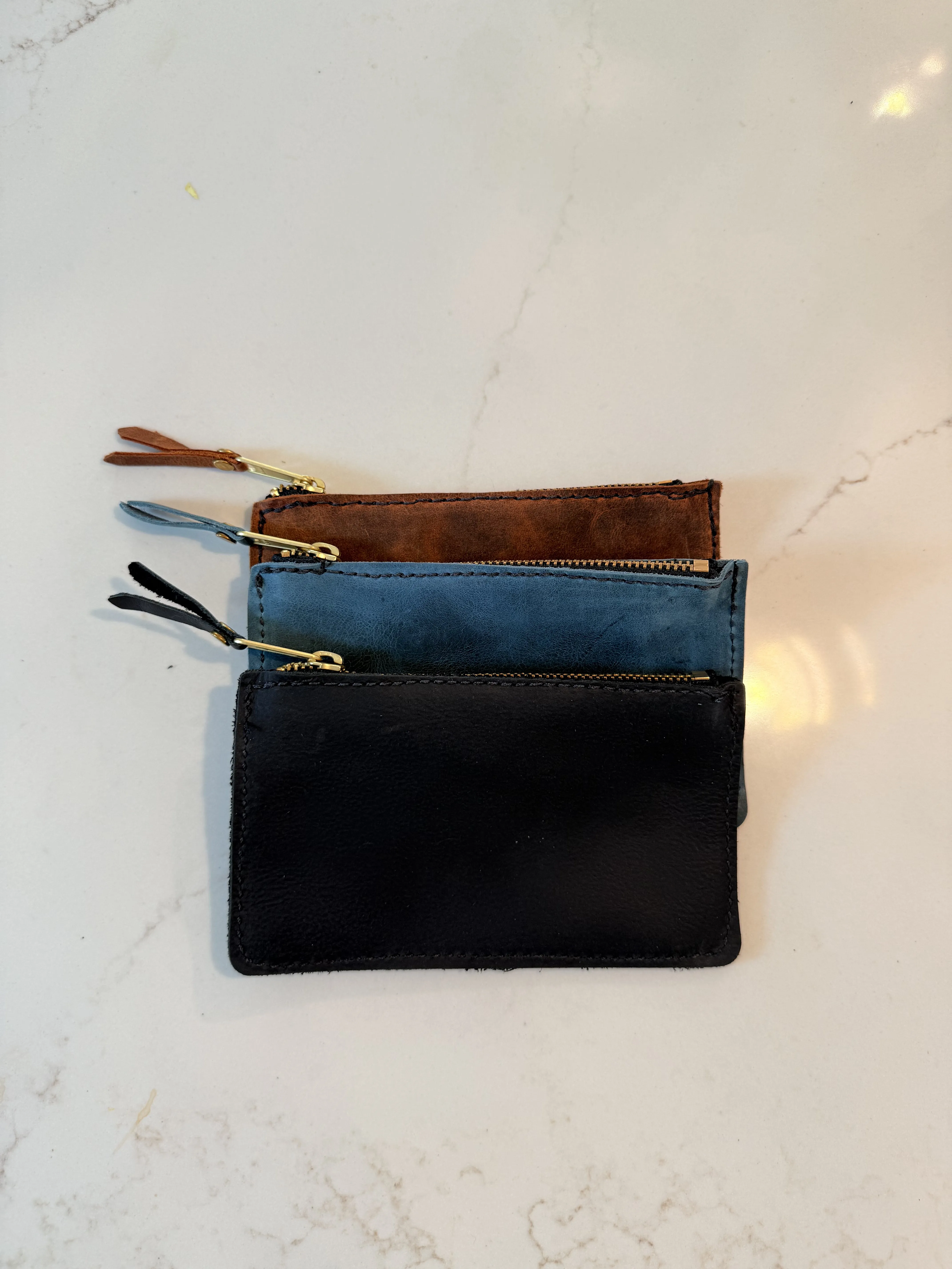 Leather zipper bags!