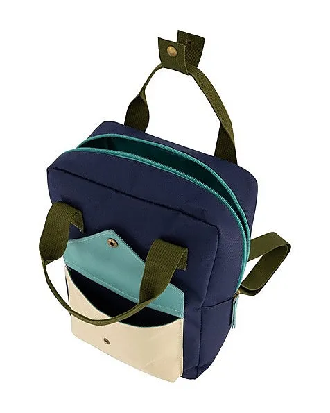 Navy Colourblock Backpack