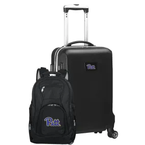 Pittsburgh Panthers Deluxe 2-Piece Backpack and Carry on Set in Black