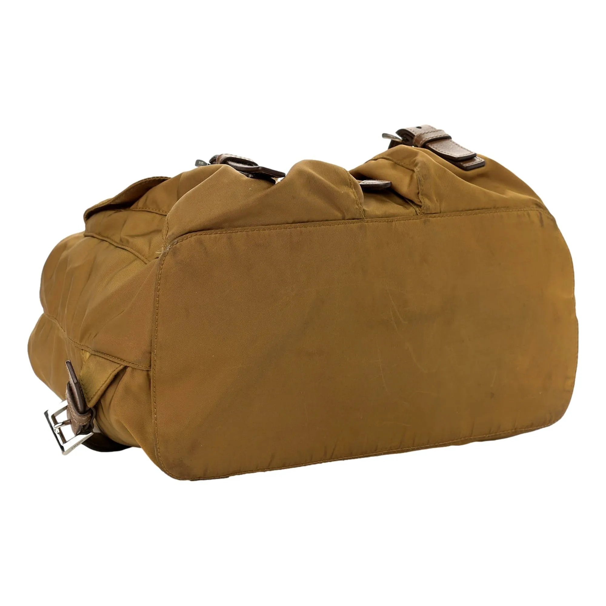 Prada Re-Nylon Tessuto Saffiano Medium Backpack Tobacco Brown