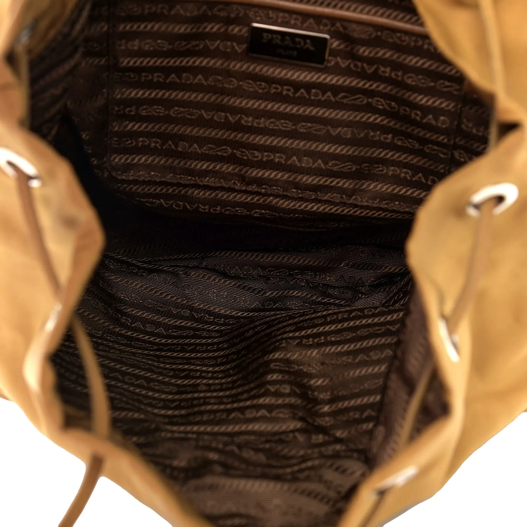 Prada Re-Nylon Tessuto Saffiano Medium Backpack Tobacco Brown
