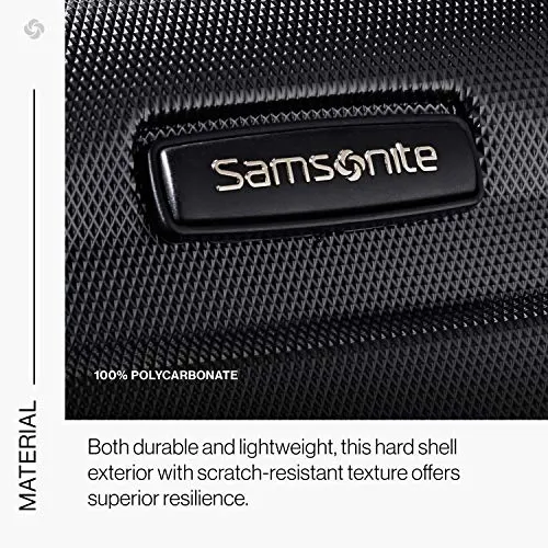 Samsonite Omni PC Hardside Expandable Luggage with Spinner Wheels, Black