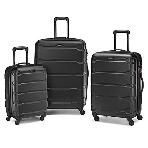 Samsonite Omni PC Hardside Expandable Luggage with Spinner Wheels, Black