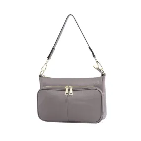 Serenade Kayla Elegant Leather Bag Stone