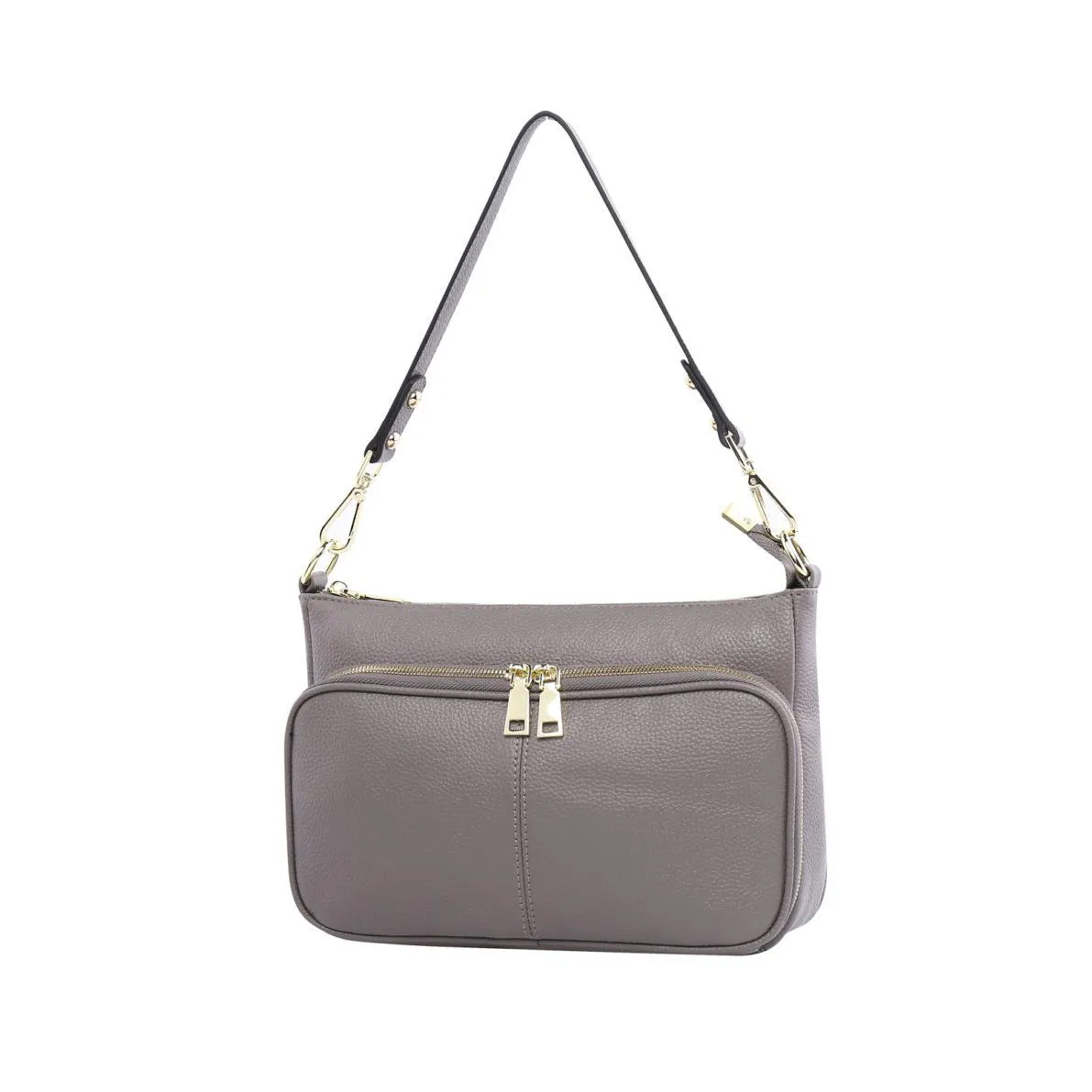 Serenade Kayla Elegant Leather Bag Stone