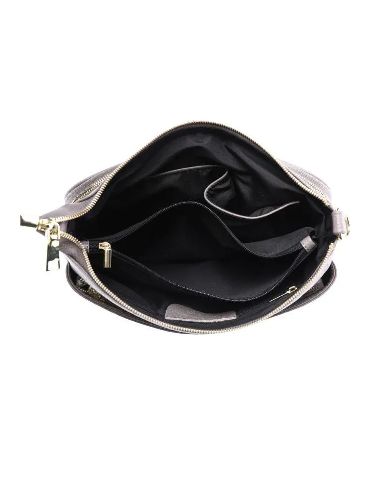 Serenade Kayla Elegant Leather Bag Stone