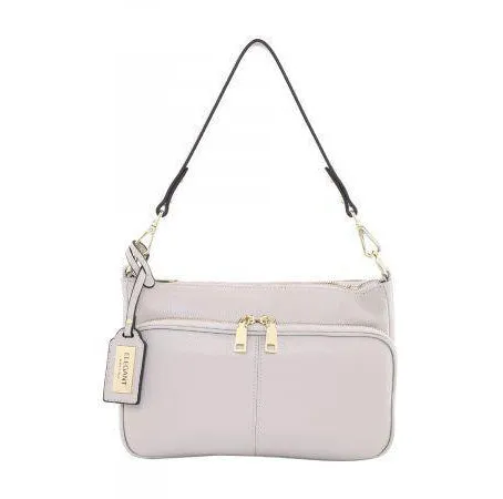 Serenade Kayla Elegant Leather Handbag Pebble