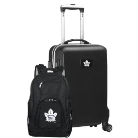 Toronto Maple Leafs Deluxe 2-Piece Backpack and Carry-on Set in Black