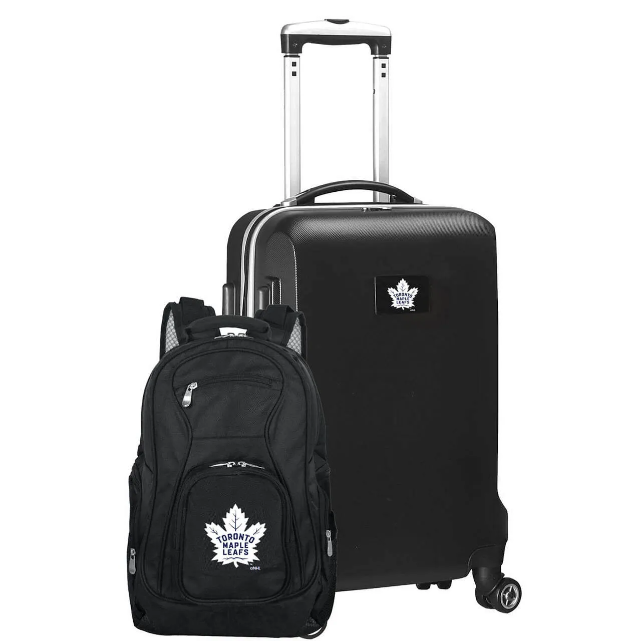 Toronto Maple Leafs Deluxe 2-Piece Backpack and Carry-on Set in Black