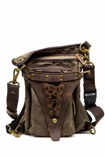 Ukoala Double Trouble Brown Wax Canvas Compact