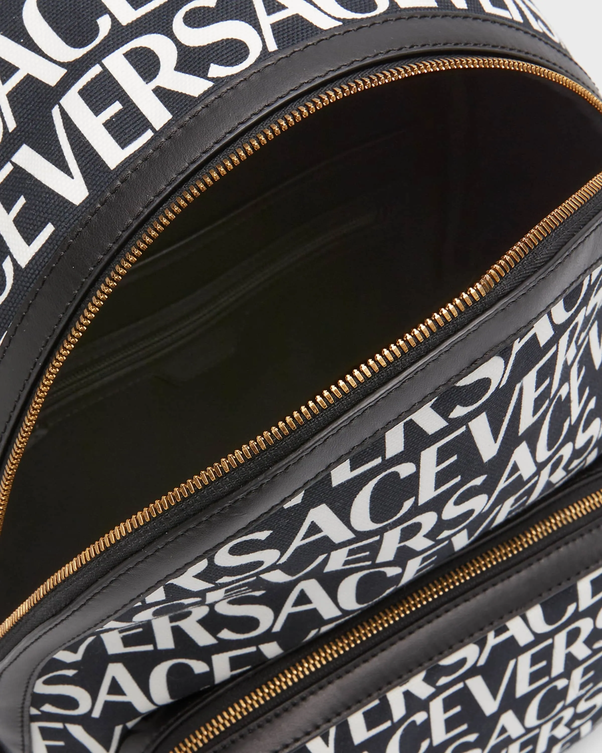 Versace Men's Allover Logo Canvas Backpack