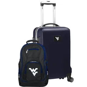 West Virginia Mountaineers Deluxe 2-Piece Backpack and Carry on Set in Navy