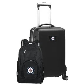 Winnipeg Jets Deluxe 2-Piece Backpack and Carry-on Set in Black