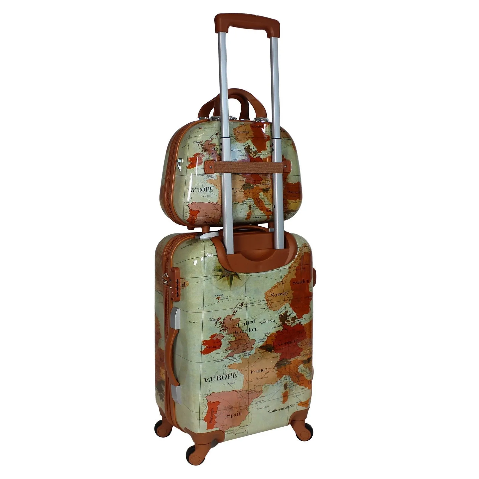World Traveler Europe 4-Piece Spinner Luggage Set with TSA Lock